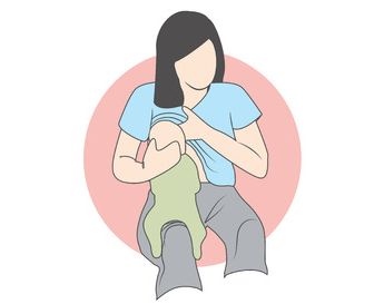 upright or koala holding breastfeeding is good choice for new moms