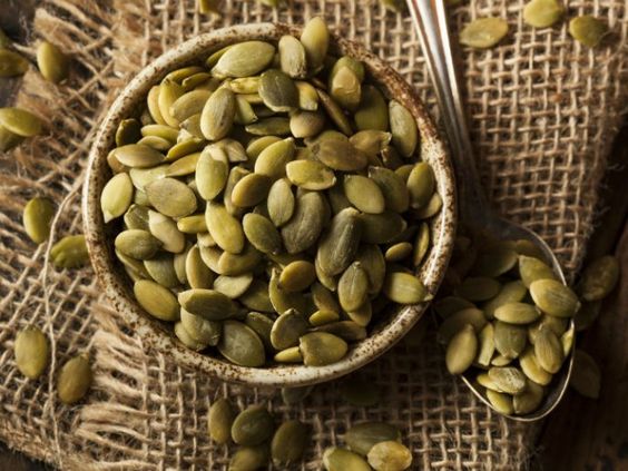 pumpkin seeds have a good source of magnesium to improve bone health and reduce the risk of osteoporosis