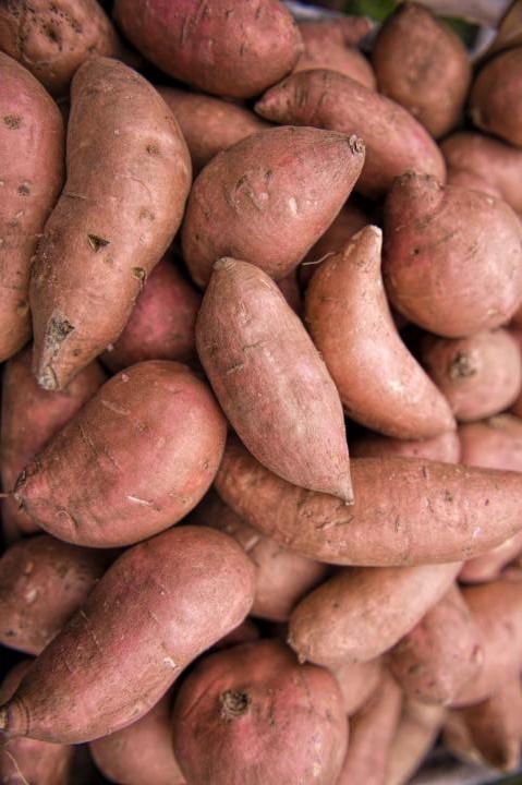 bunch of sweet potatoes with benefit to building up muscle strength