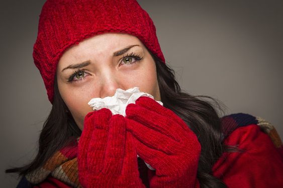 Flu is common viruses disease with stuffy nose and can be misinterpreted as COVID-19